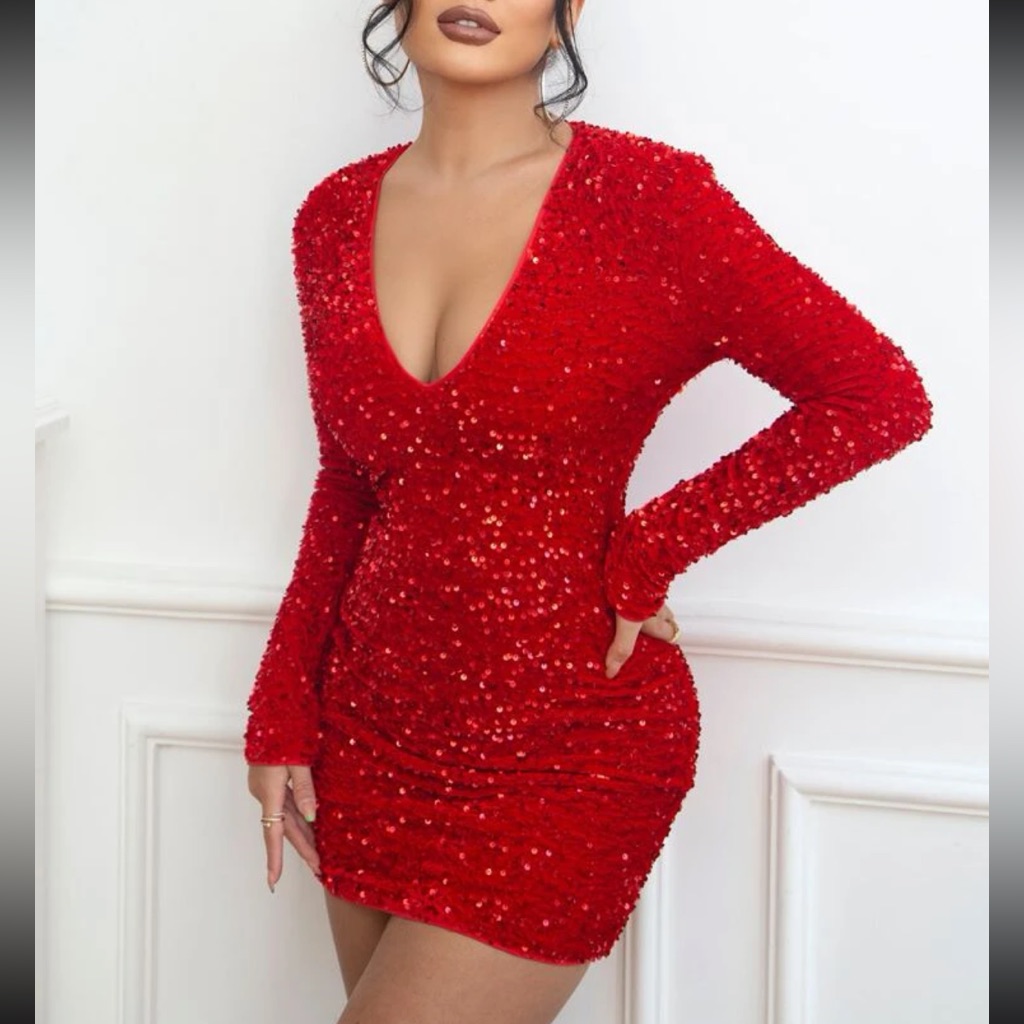 Luxe Sexy Sequins Bodycon Dress